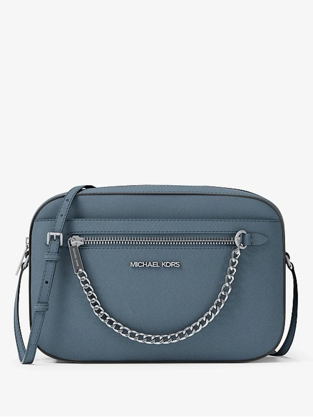MICHAEL KORS Jet Set Item Large Saffiano Leather Crossbody Bag Cornflower NWT